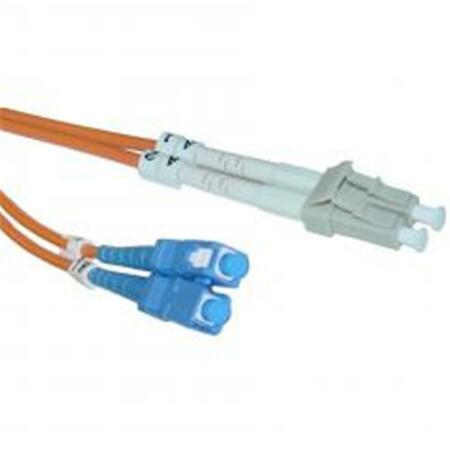 CABLE WHOLESALE Fiber Optic Cable LC SC Multimode Duplex 62.5-125 1 meter 3.3 foot LCSC-11101